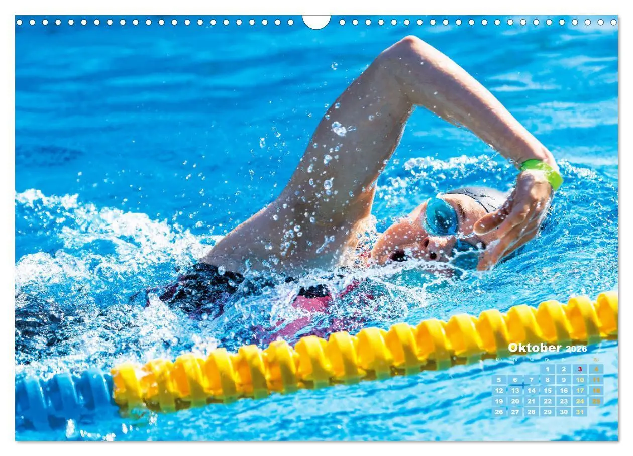 Bild: 9783457507926 | Schwimmen: Sport auf blauen Bahnen (Wandkalender 2026 DIN A3 quer),...