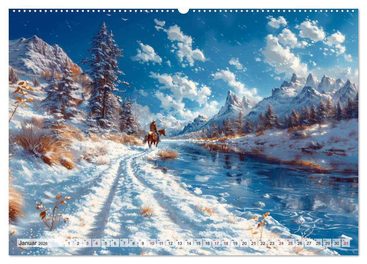 Bild: 9783457258026 | Pferde, Freiheit, Westernreiten (hochwertiger Premium Wandkalender...