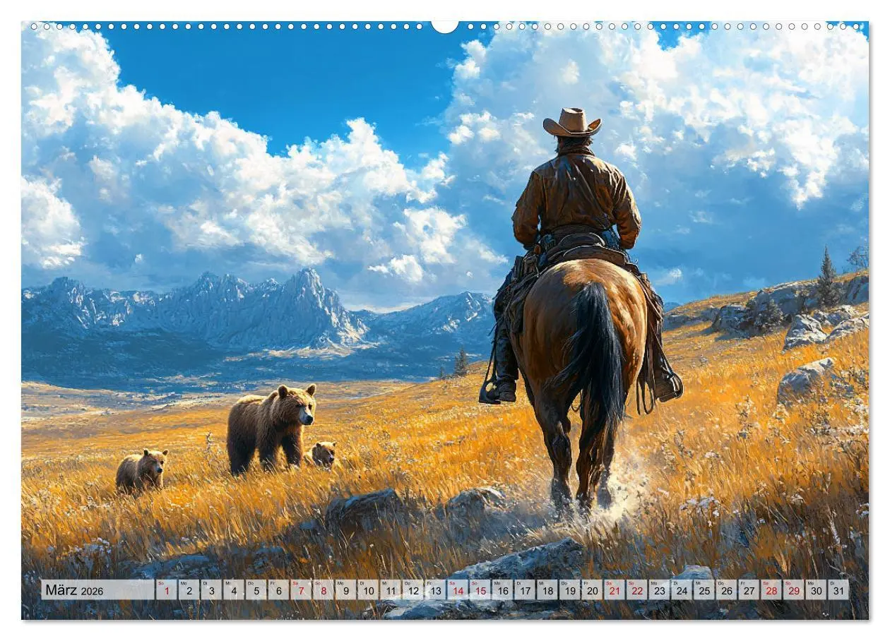 Bild: 9783457258026 | Pferde, Freiheit, Westernreiten (hochwertiger Premium Wandkalender...