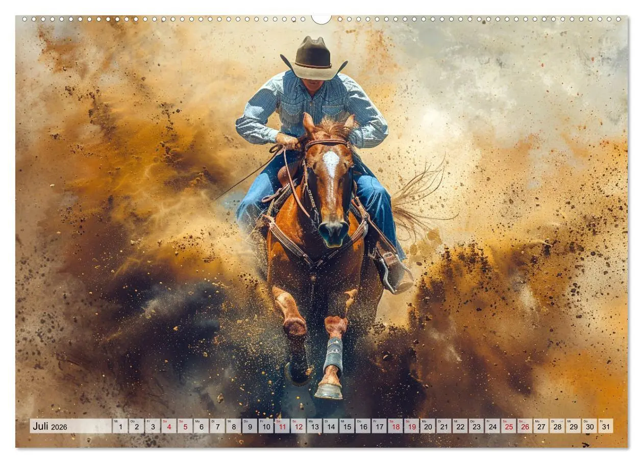 Bild: 9783457258026 | Pferde, Freiheit, Westernreiten (hochwertiger Premium Wandkalender...
