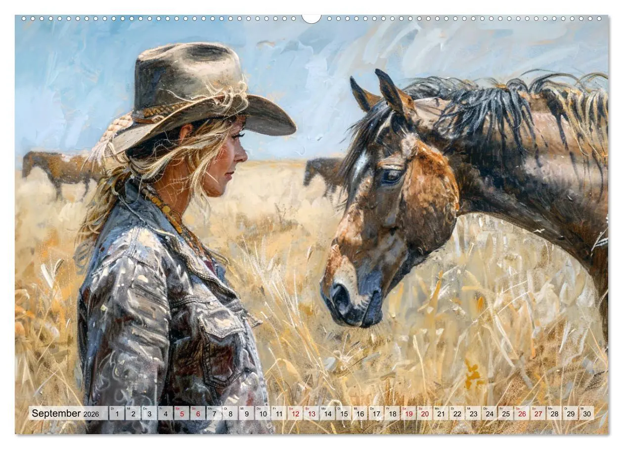 Bild: 9783457258026 | Pferde, Freiheit, Westernreiten (hochwertiger Premium Wandkalender...