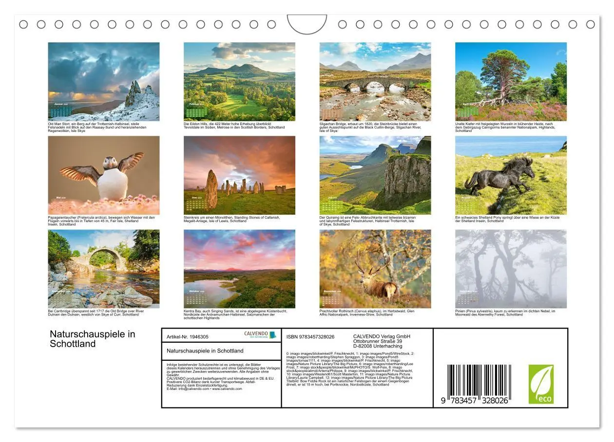 Bild: 9783457328026 | Naturschauspiele in Schottland (Wandkalender 2026 DIN A4 quer),...