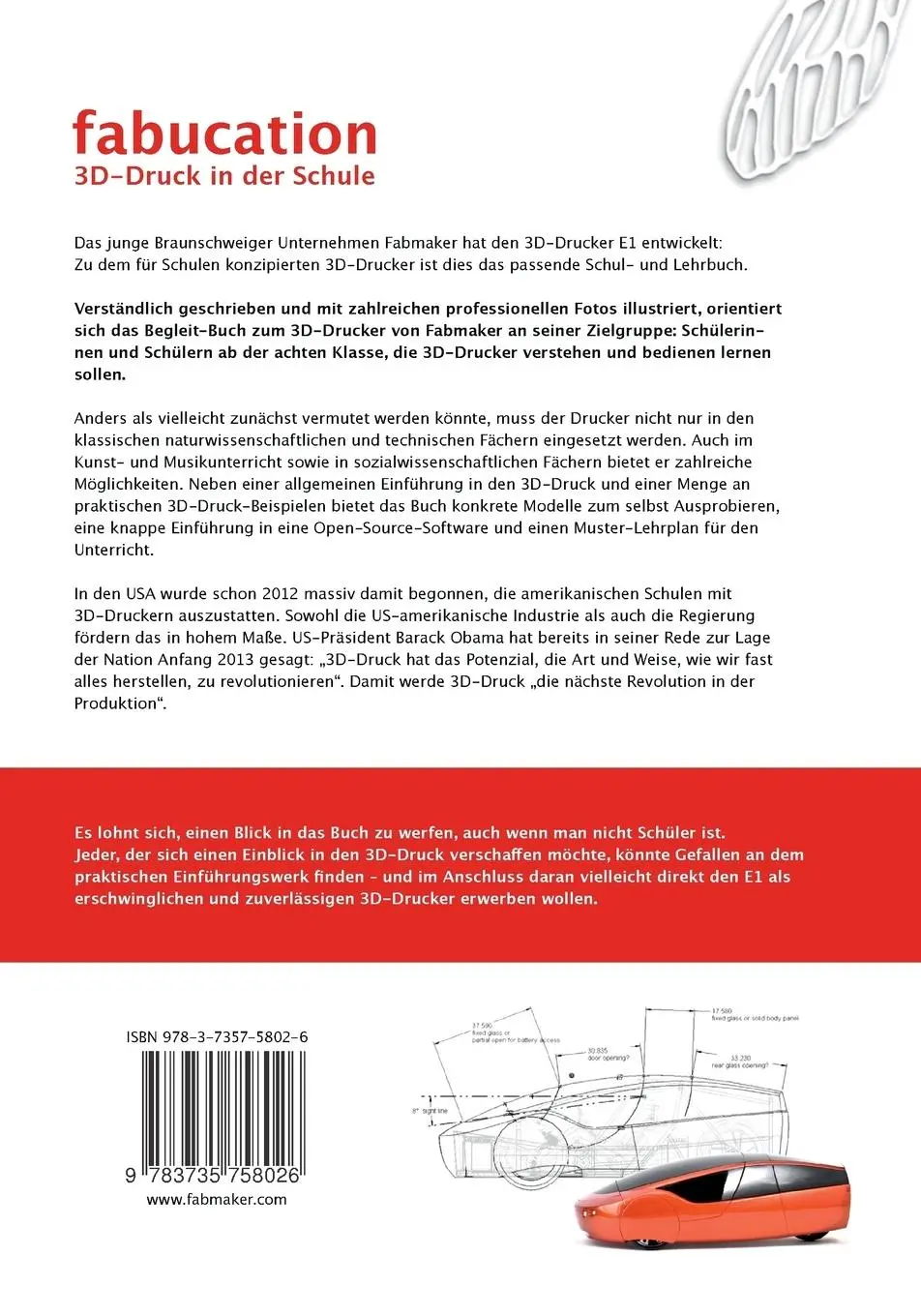 Rückseite: 9783735758026 | Fabucation. 3D-Druck in der Schule. | Dean Ciric (u. a.) | Taschenbuch