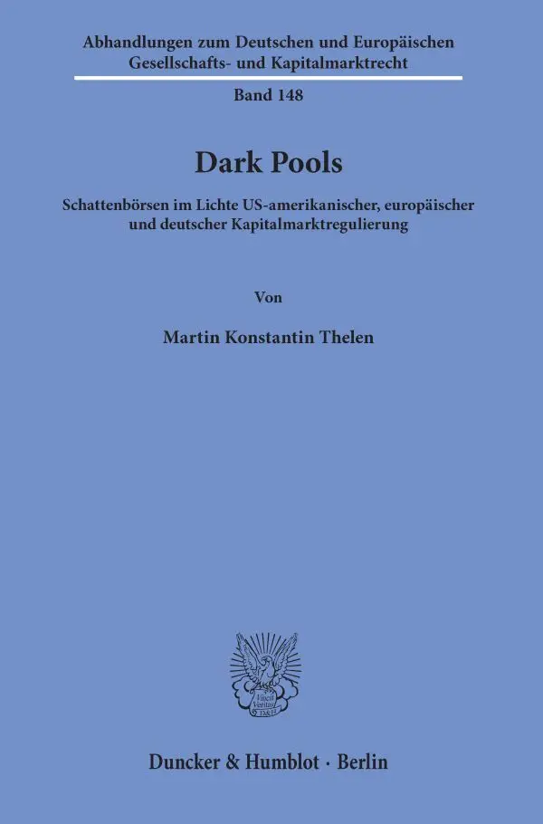Cover: 9783428158126 | Dark Pools | Martin Konstantin Thelen | Taschenbuch | 352 S. | Deutsch