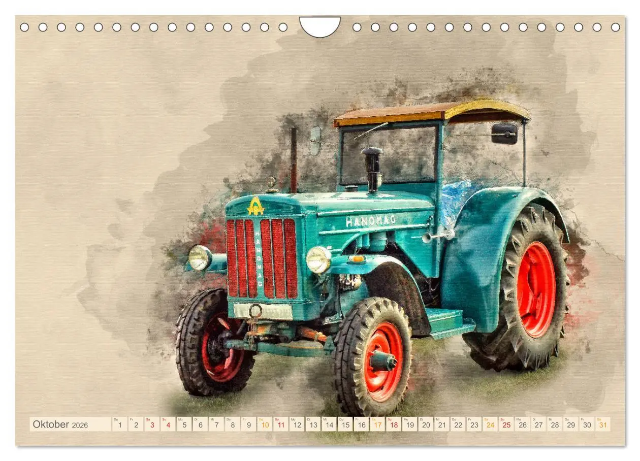 Bild: 9783457868126 | Traktoren für Liebhaber (Wandkalender 2026 DIN A4 quer), CALVENDO...
