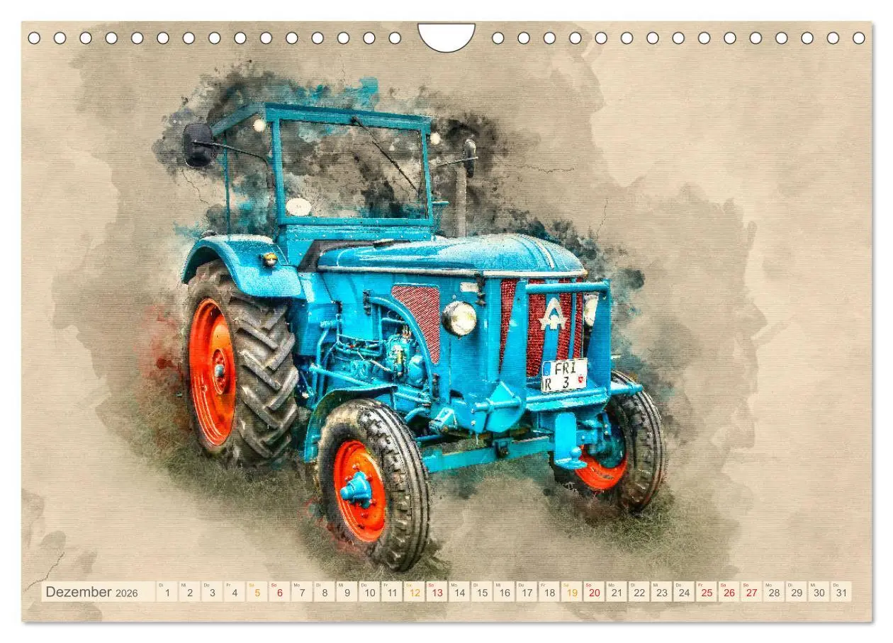 Bild: 9783457868126 | Traktoren für Liebhaber (Wandkalender 2026 DIN A4 quer), CALVENDO...