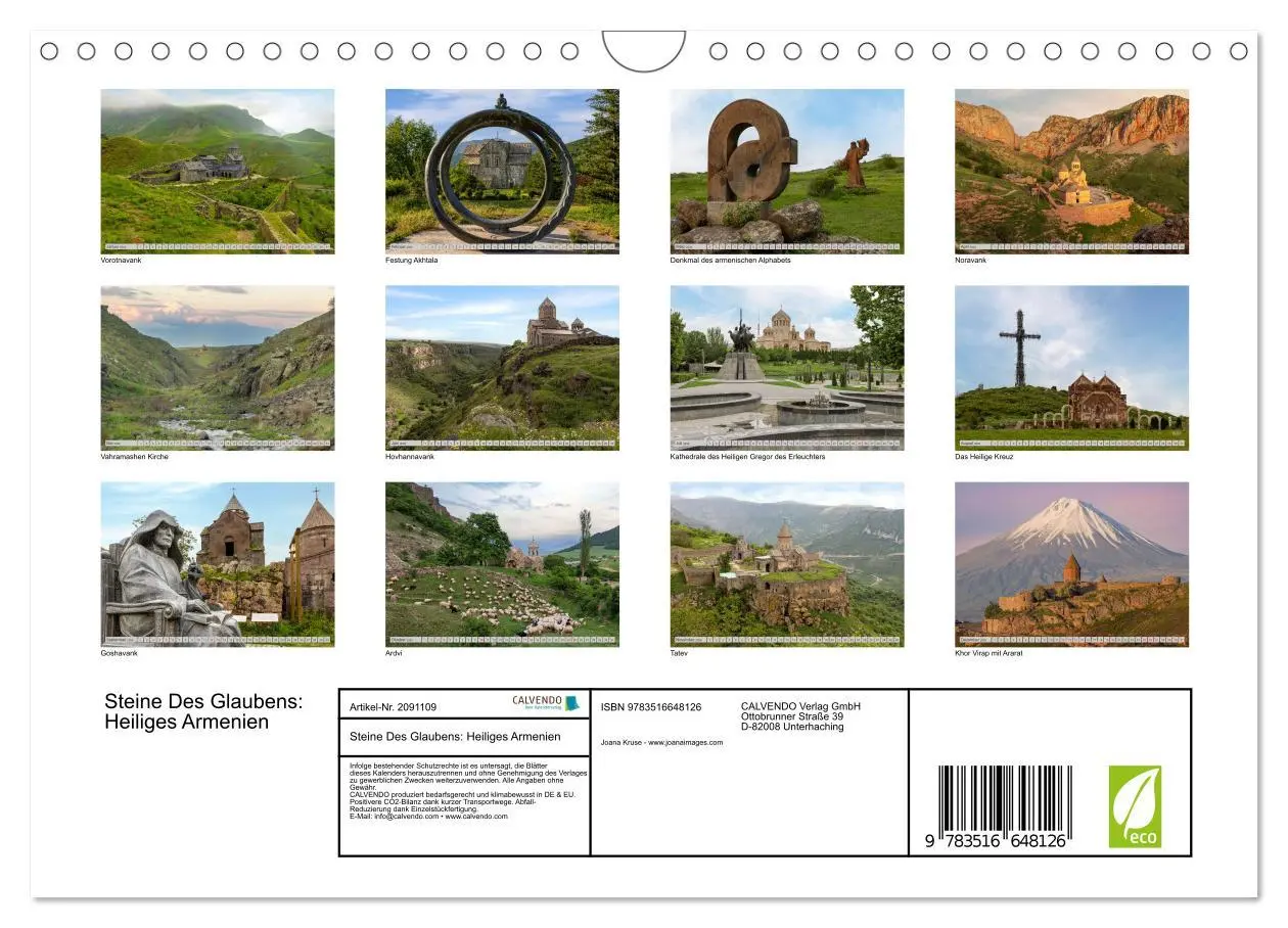 Bild: 9783516648126 | Steine Des Glaubens: Heiliges Armenien (Wandkalender 2026 DIN A4...