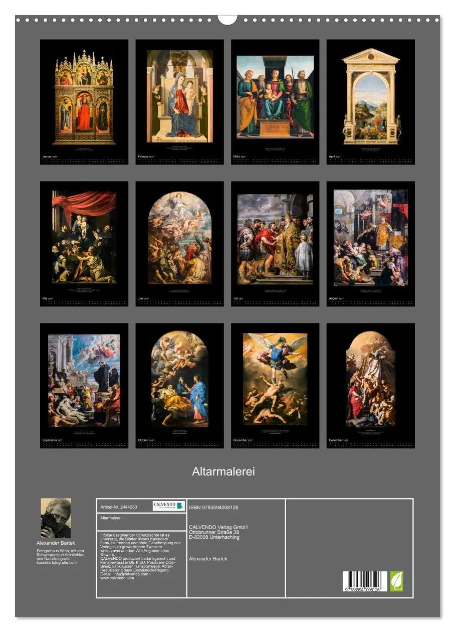 Bild: 9783594008126 | Altarmalerei (Wandkalender 2027 DIN A2 hoch), CALVENDO Monatskalender