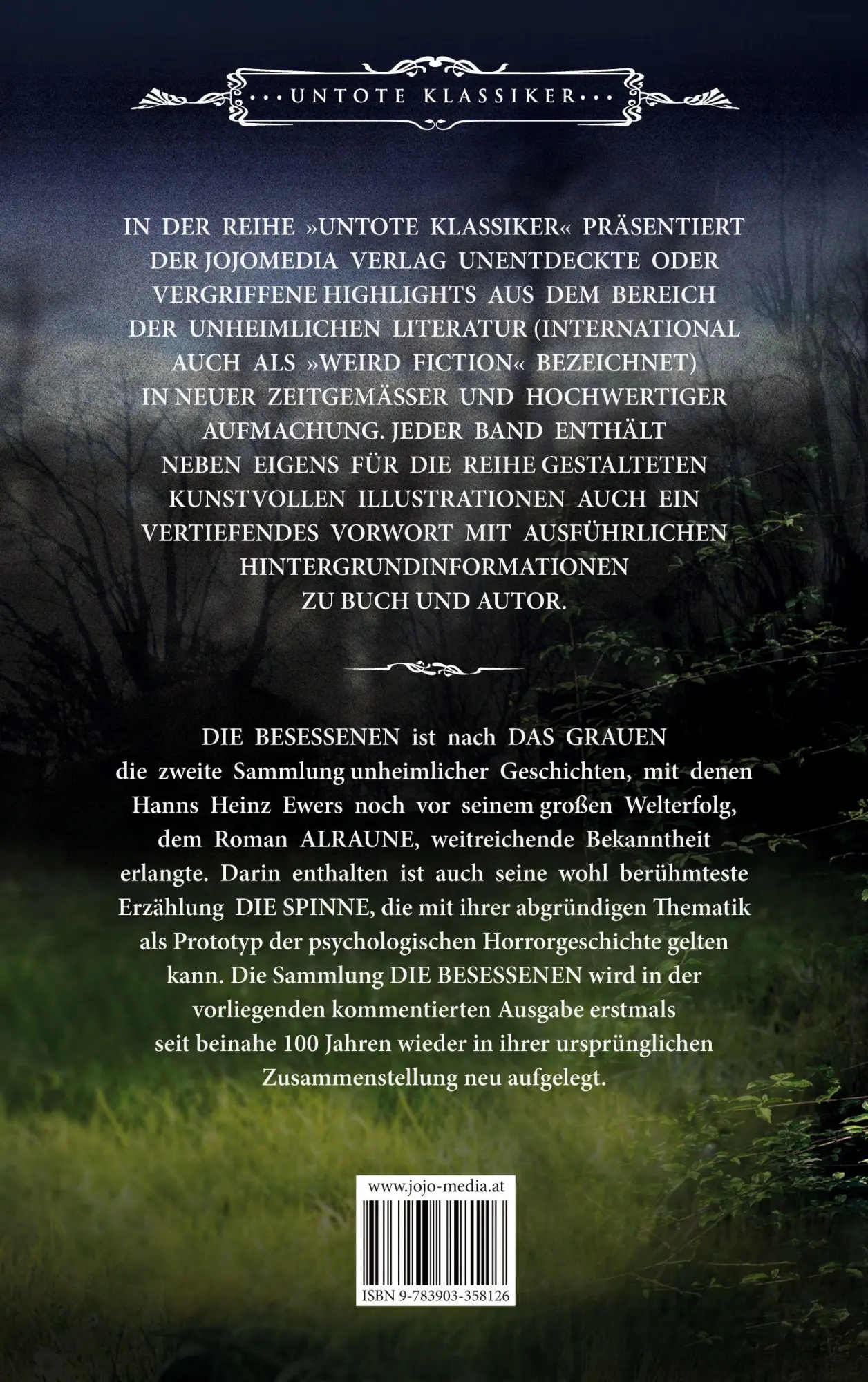 Rückseite: 9783903358126 | Die Besessenen | Seltsame Geschichten | Hanns Heinz Ewers | Buch