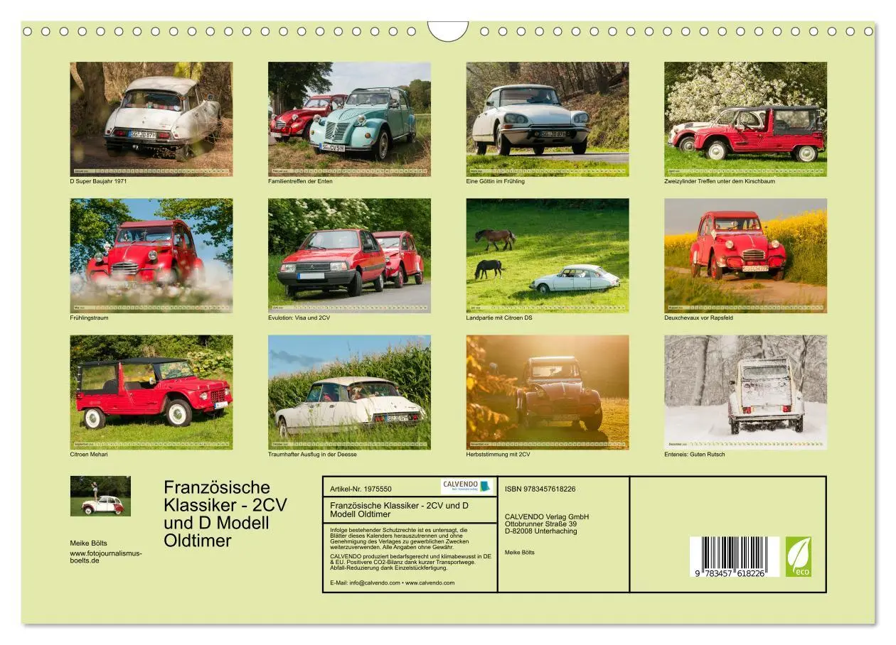 Bild: 9783457618226 | Französische Klassiker - 2CV und D Modell Oldtimer (Wandkalender...