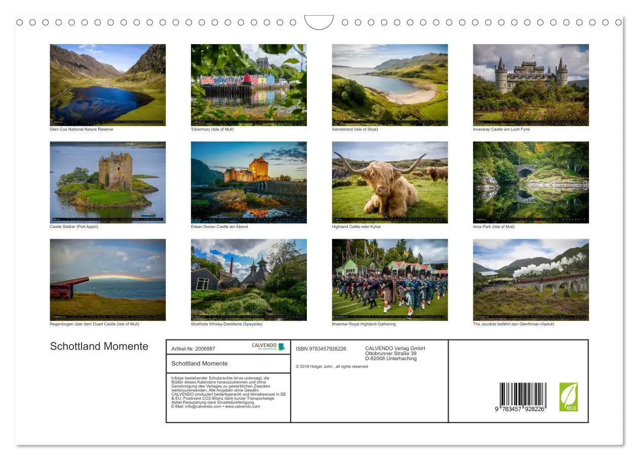 Bild: 9783457928226 | Schottland Momente (Wandkalender 2026 DIN A3 quer), CALVENDO...