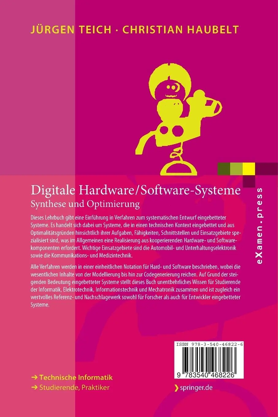 Rückseite: 9783540468226 | Digitale Hardware/Software-Systeme | Synthese und Optimierung | Buch