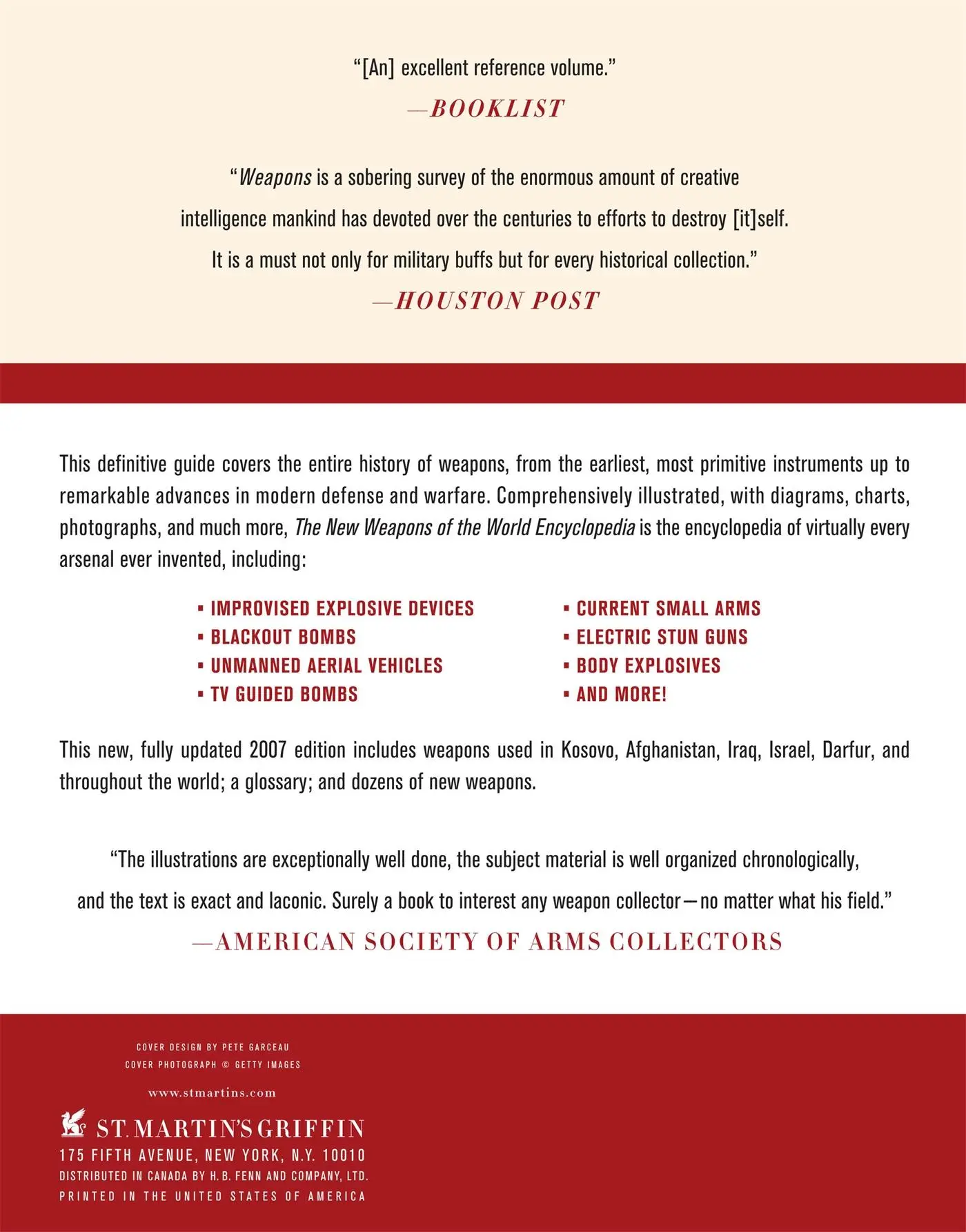 Rückseite: 9780312368326 | The New Weapons of the World Encyclopedia | Diagram Group | Buch