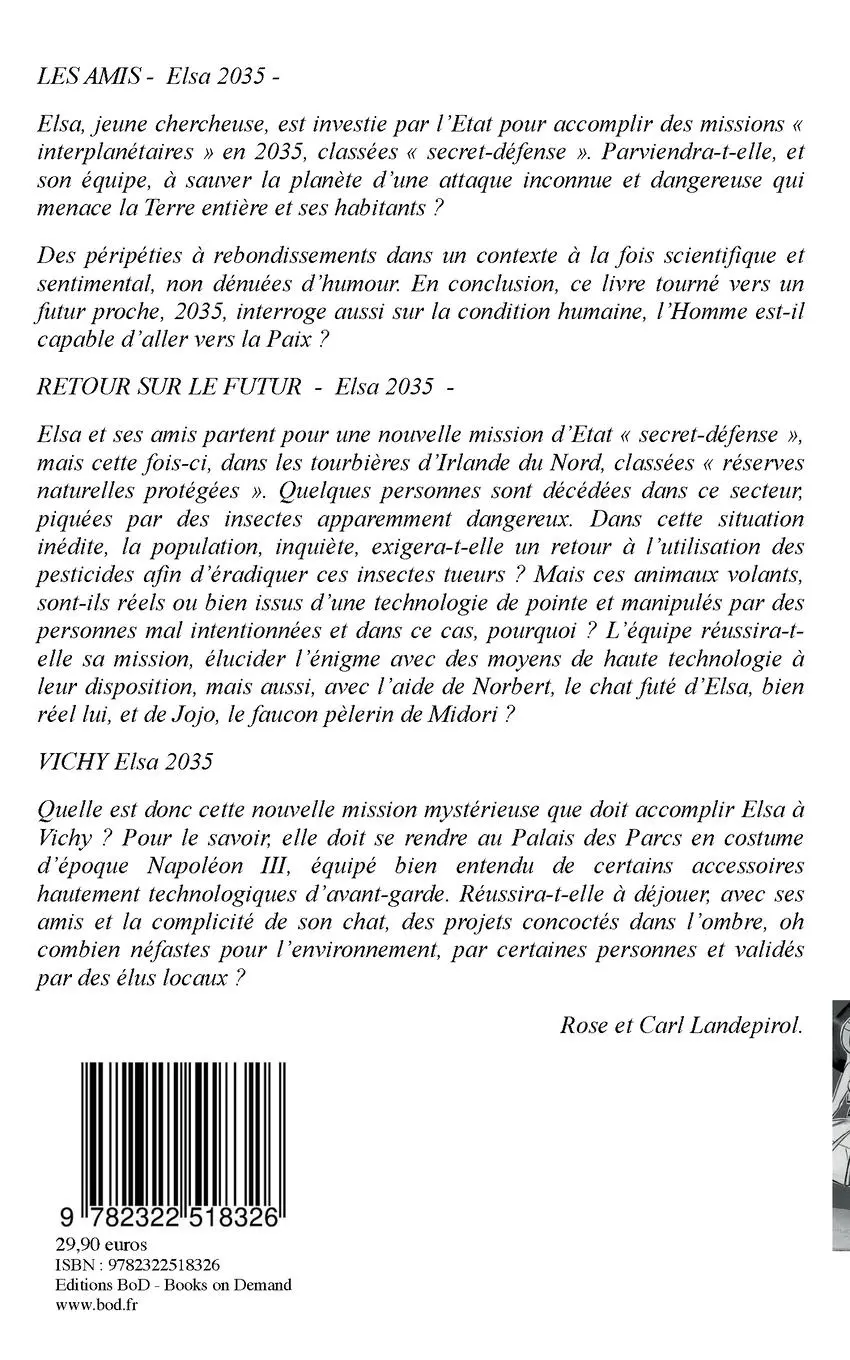 Rückseite: 9782322518326 | Trilogie - Elsa 2035 | Lucette Terrenoire | Taschenbuch | Französisch