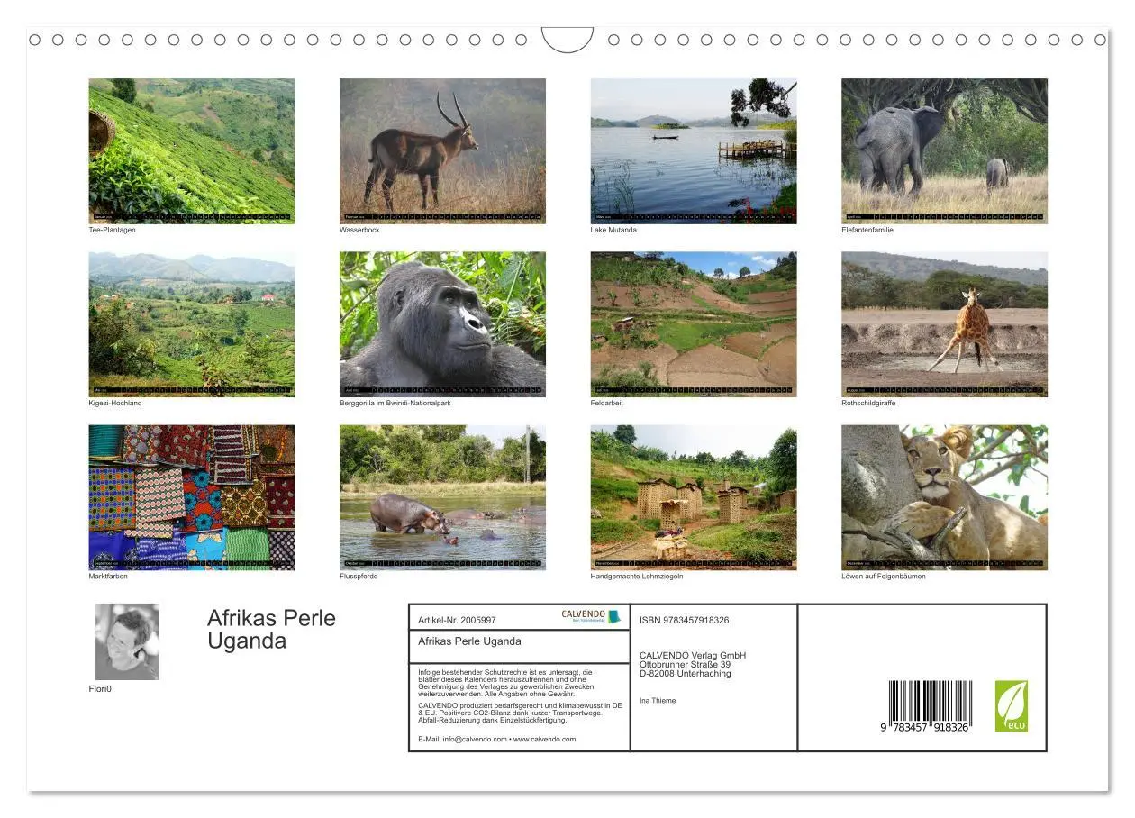 Bild: 9783457918326 | Afrikas Perle Uganda (Wandkalender 2026 DIN A3 quer), CALVENDO...