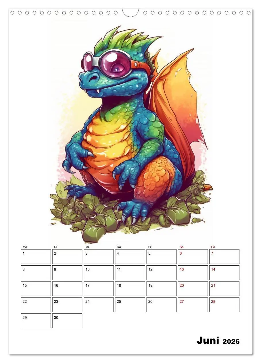 Bild: 9783516318326 | Niedliche Drachen (Wandkalender 2026 DIN A3 hoch), CALVENDO...