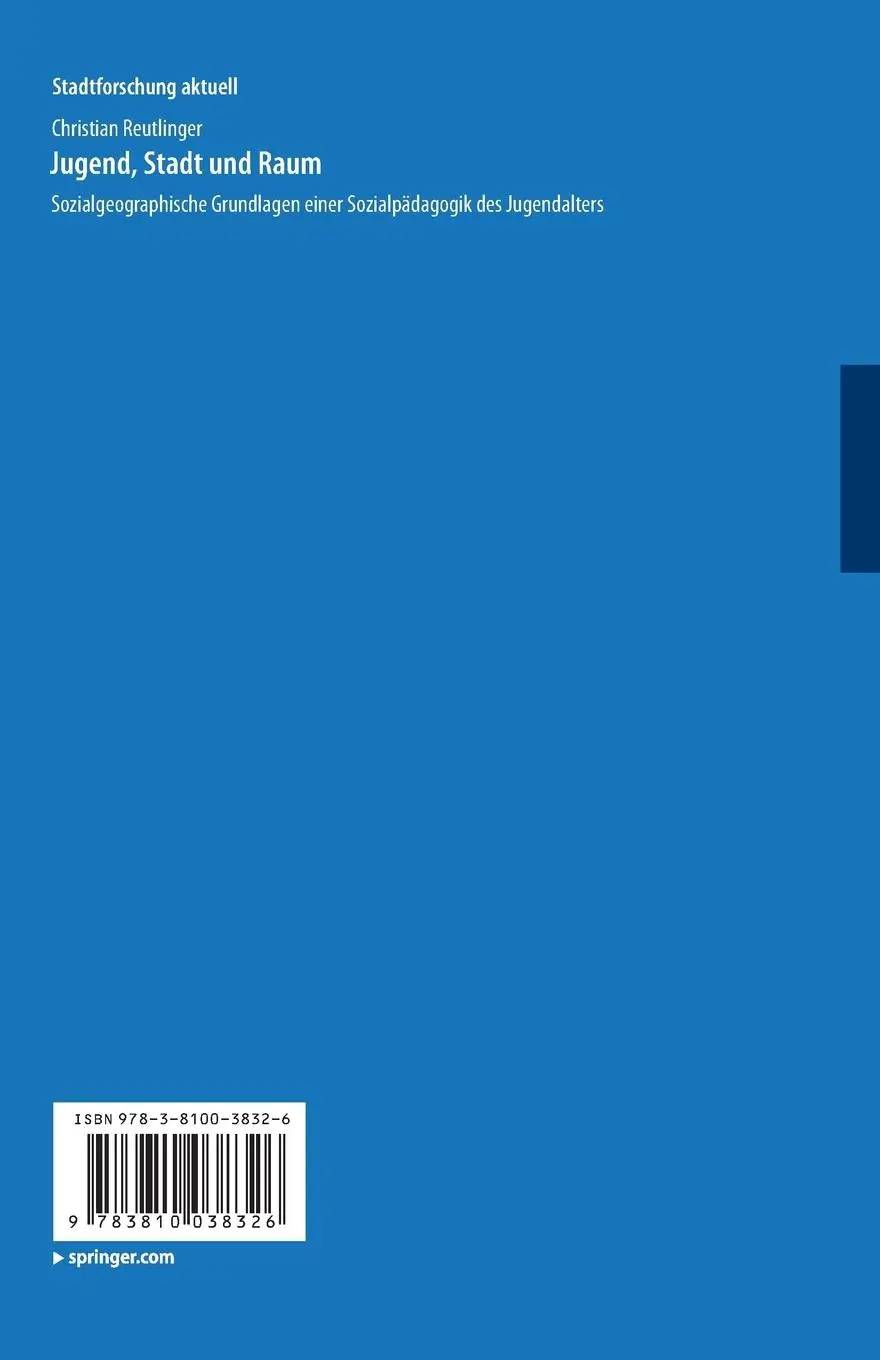 Rückseite: 9783810038326 | Jugend, Stadt und Raum | Christian Reutlinger | Taschenbuch | 272 S.
