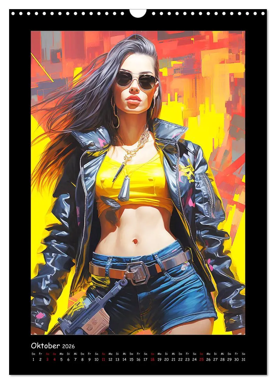 Bild: 9783516308426 | Cyberpunk. Futuristische Heldinnen (Wandkalender 2026 DIN A3 hoch),...