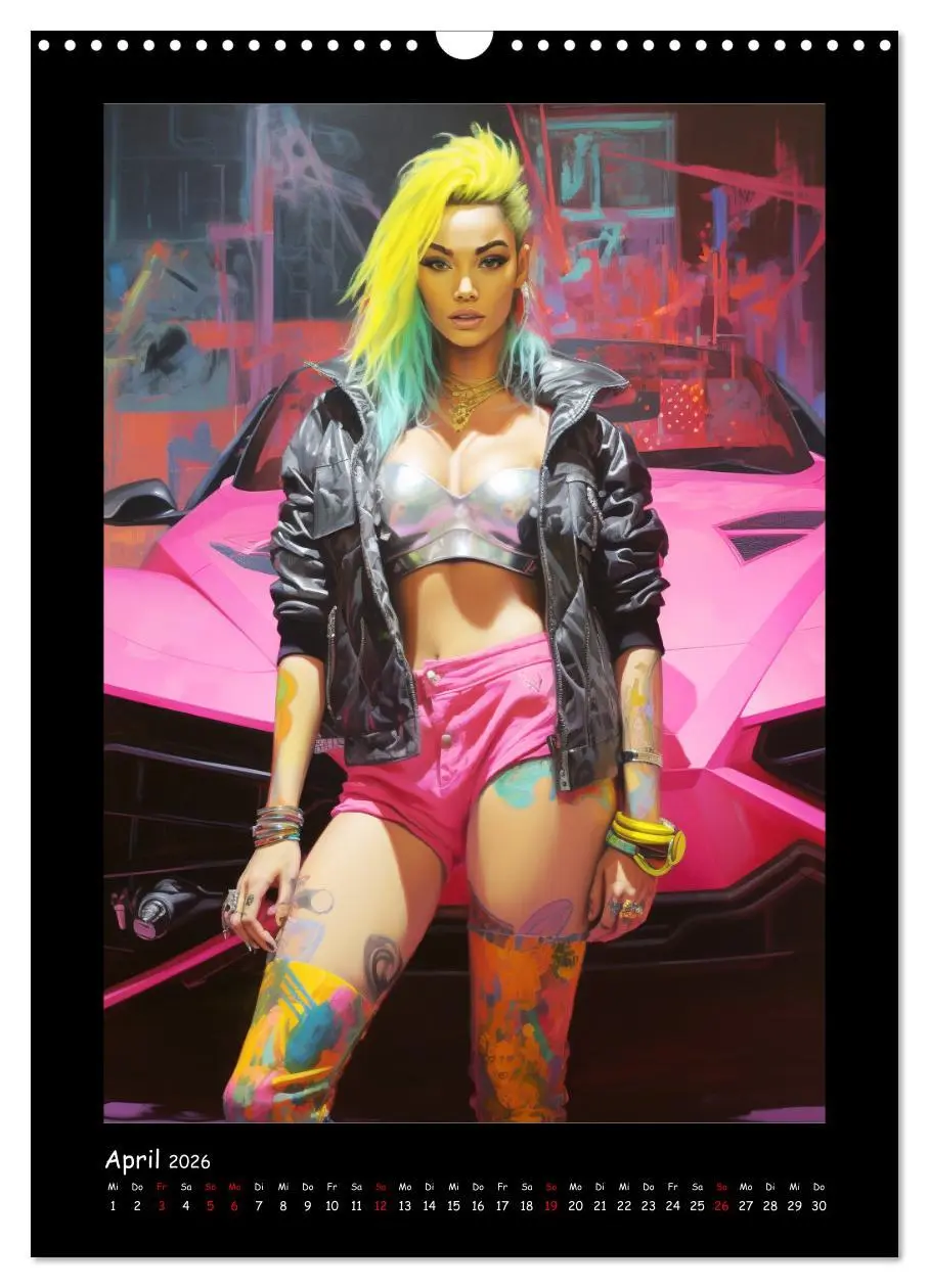 Bild: 9783516308426 | Cyberpunk. Futuristische Heldinnen (Wandkalender 2026 DIN A3 hoch),...