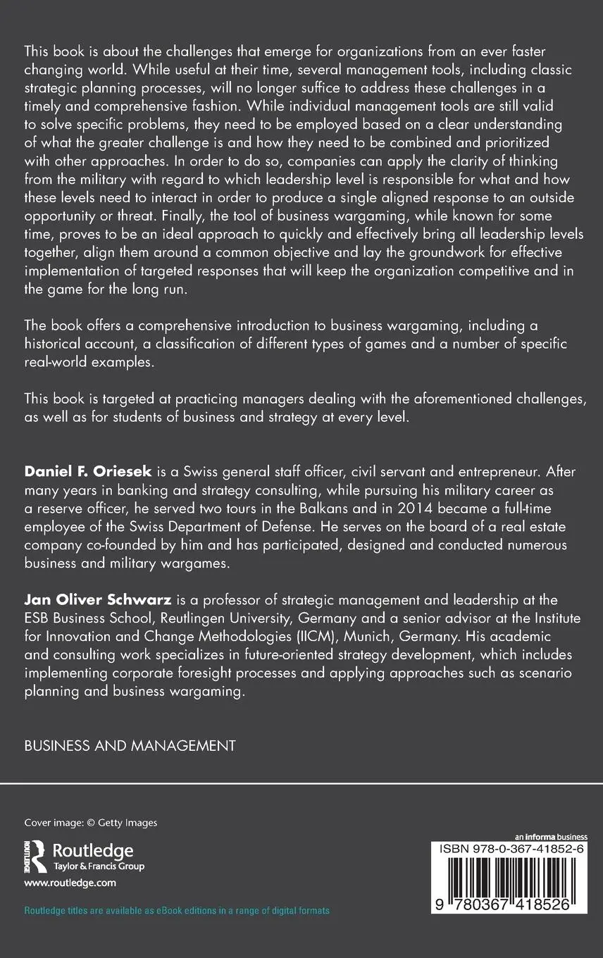 Rückseite: 9780367418526 | Winning the Uncertainty Game | Daniel F. Oriesek (u. a.) | Buch | 2020