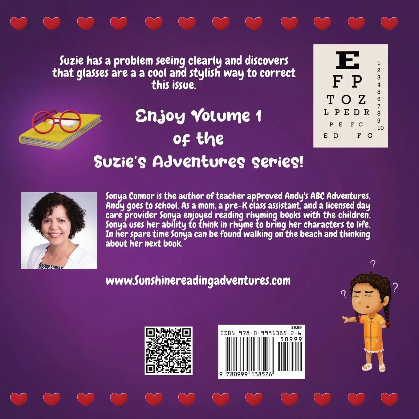 Rückseite: 9780999138526 | Suzie's New Glasses | Sonya Connor | Taschenbuch | Englisch | 2022