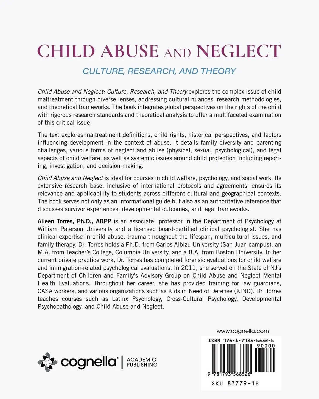 Rückseite: 9781793568526 | Child Abuse and Neglect | Culture, Research, and Theory | Torres