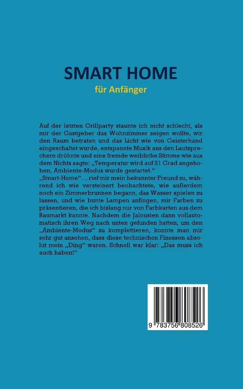 Rückseite: 9783756808526 | Smart Home für Anfänger | Cornelius Perlich | Taschenbuch | Paperback