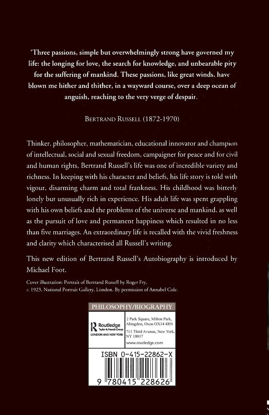 Rückseite: 9780415228626 | The Autobiography of Bertrand Russell | Bertrand Russell | Taschenbuch