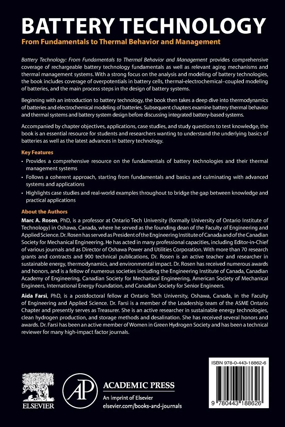 Rückseite: 9780443188626 | Battery Technology | Aida Farsi (u. a.) | Taschenbuch | Englisch
