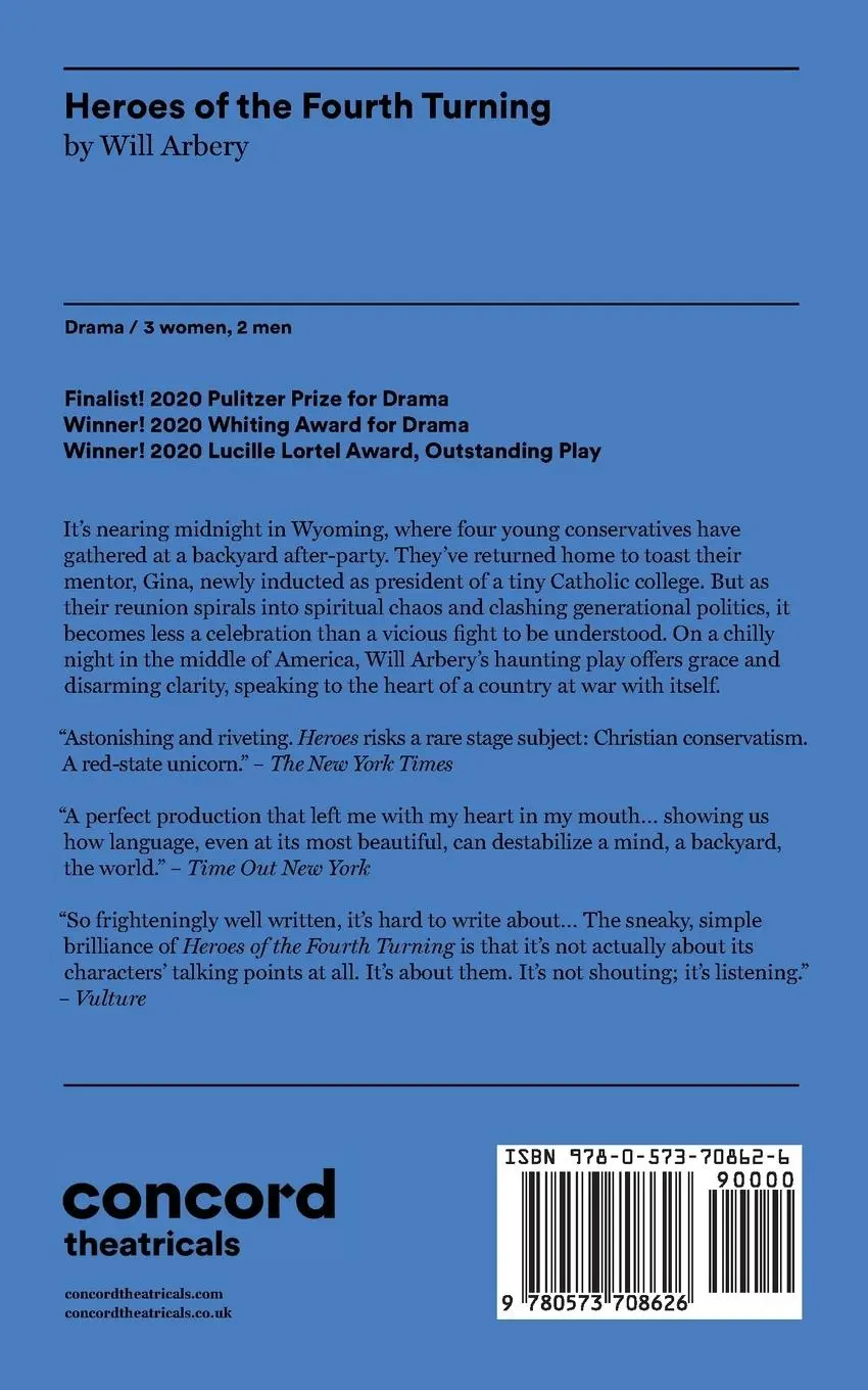 Rückseite: 9780573708626 | Heroes of the Fourth Turning | Will Arbery | Taschenbuch | Englisch