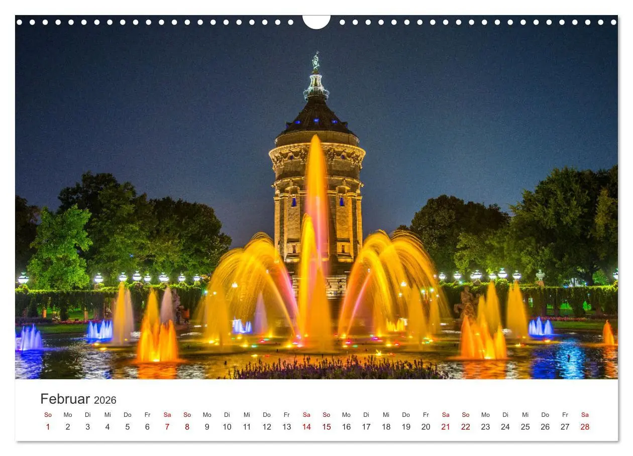 Bild: 9783457368626 | Der Mannheimer Wasserturm (Wandkalender 2026 DIN A3 quer), CALVENDO...