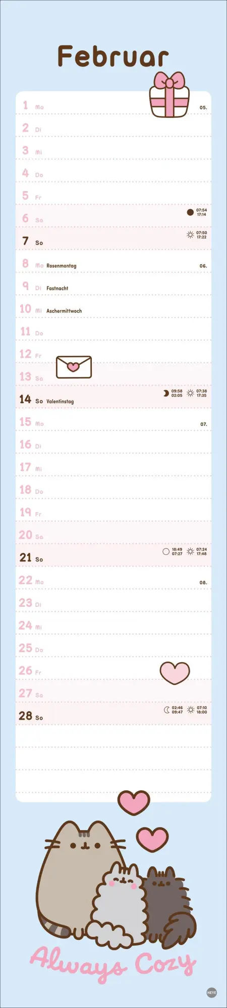 Bild: 9783756418626 | Pusheen Langplaner 2027 | Kalender | 13 S. | Deutsch | 2027 | Heye