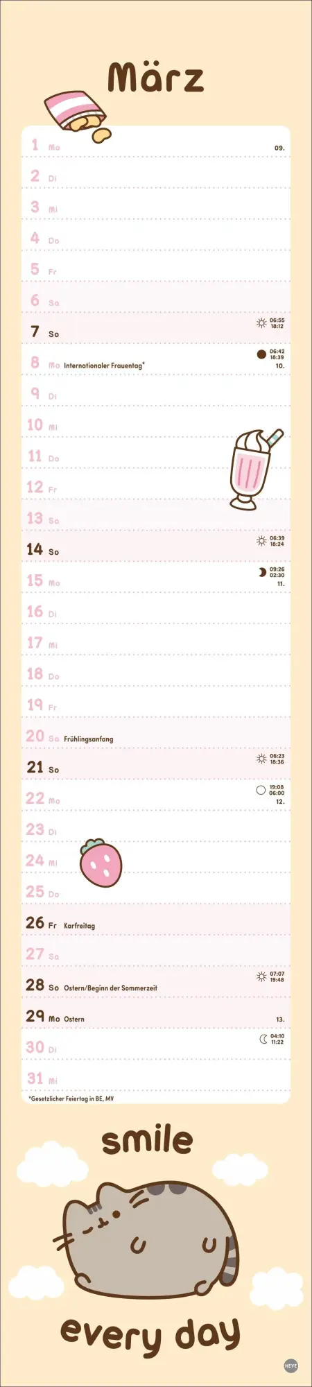 Bild: 9783756418626 | Pusheen Langplaner 2027 | Kalender | 13 S. | Deutsch | 2027 | Heye