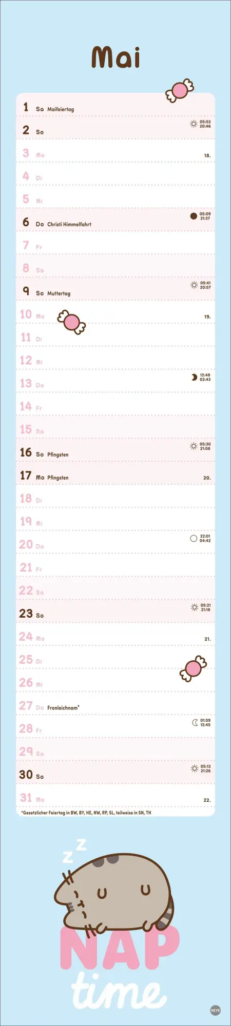Bild: 9783756418626 | Pusheen Langplaner 2027 | Kalender | 13 S. | Deutsch | 2027 | Heye