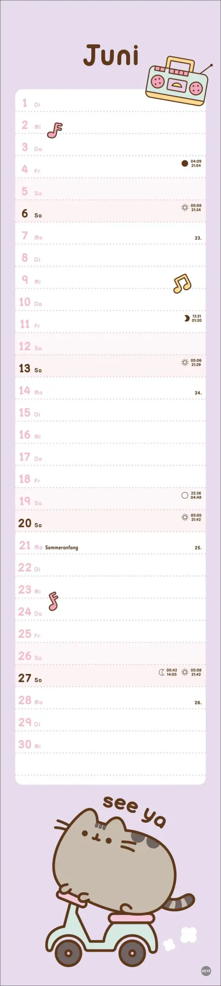Bild: 9783756418626 | Pusheen Langplaner 2027 | Kalender | 13 S. | Deutsch | 2027 | Heye
