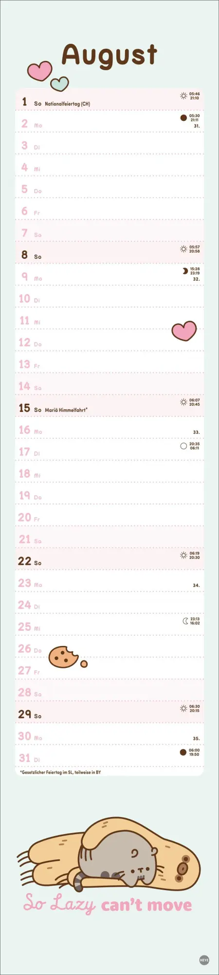 Bild: 9783756418626 | Pusheen Langplaner 2027 | Kalender | 13 S. | Deutsch | 2027 | Heye
