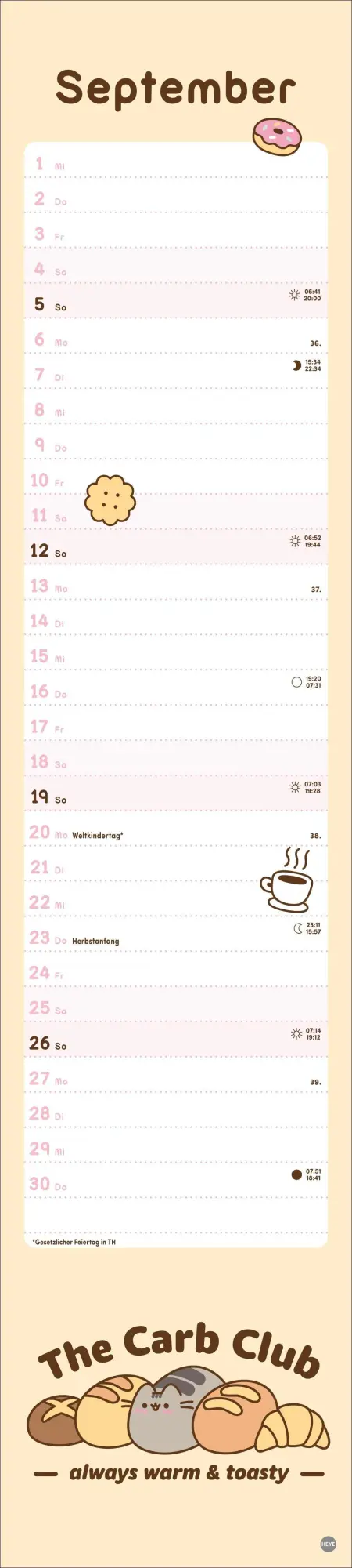 Bild: 9783756418626 | Pusheen Langplaner 2027 | Kalender | 13 S. | Deutsch | 2027 | Heye