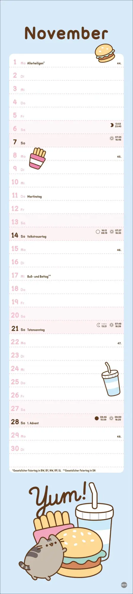 Bild: 9783756418626 | Pusheen Langplaner 2027 | Kalender | 13 S. | Deutsch | 2027 | Heye