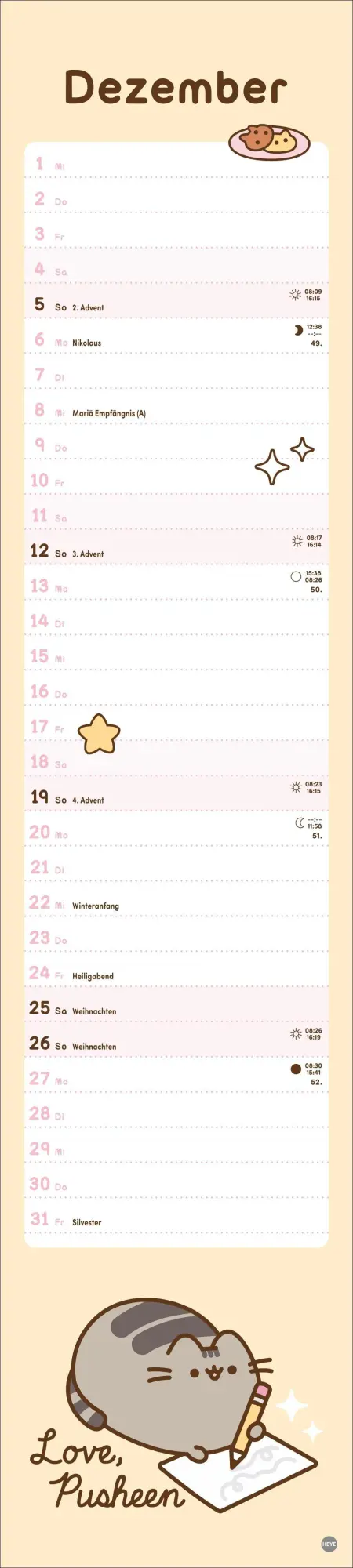 Bild: 9783756418626 | Pusheen Langplaner 2027 | Kalender | 13 S. | Deutsch | 2027 | Heye