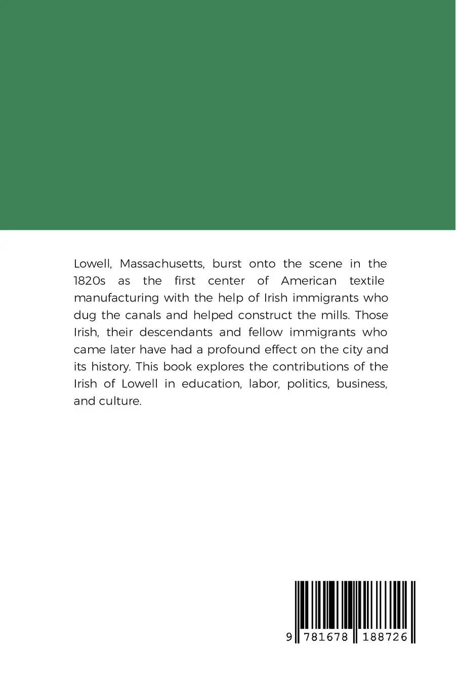 Rückseite: 9781678188726 | Lowell Irish 200 | 200 Years of the Irish in Lowell, Massachusetts