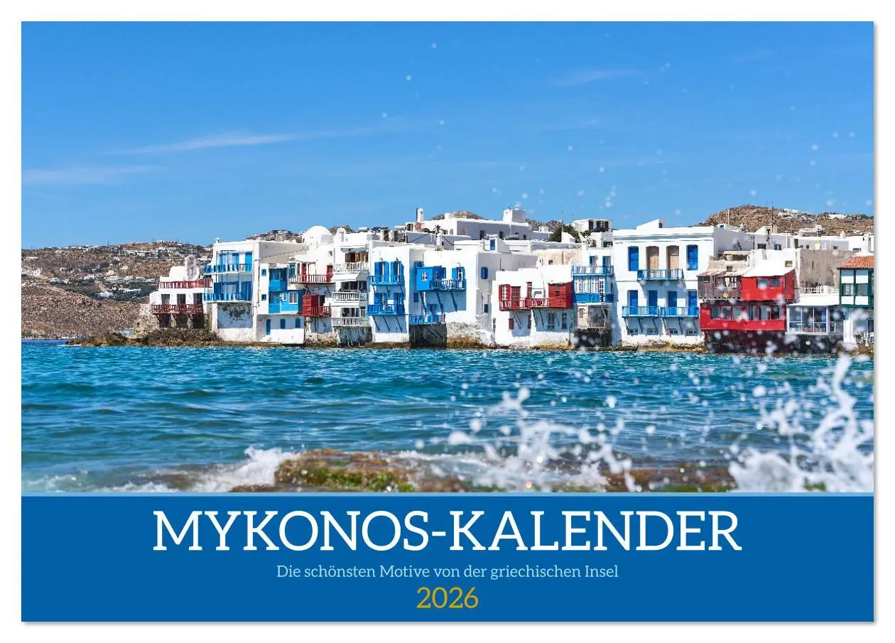Cover: 9783457358726 | Griechenland - Mykonos Kalender (Tischkalender 2026 DIN A5 quer),...