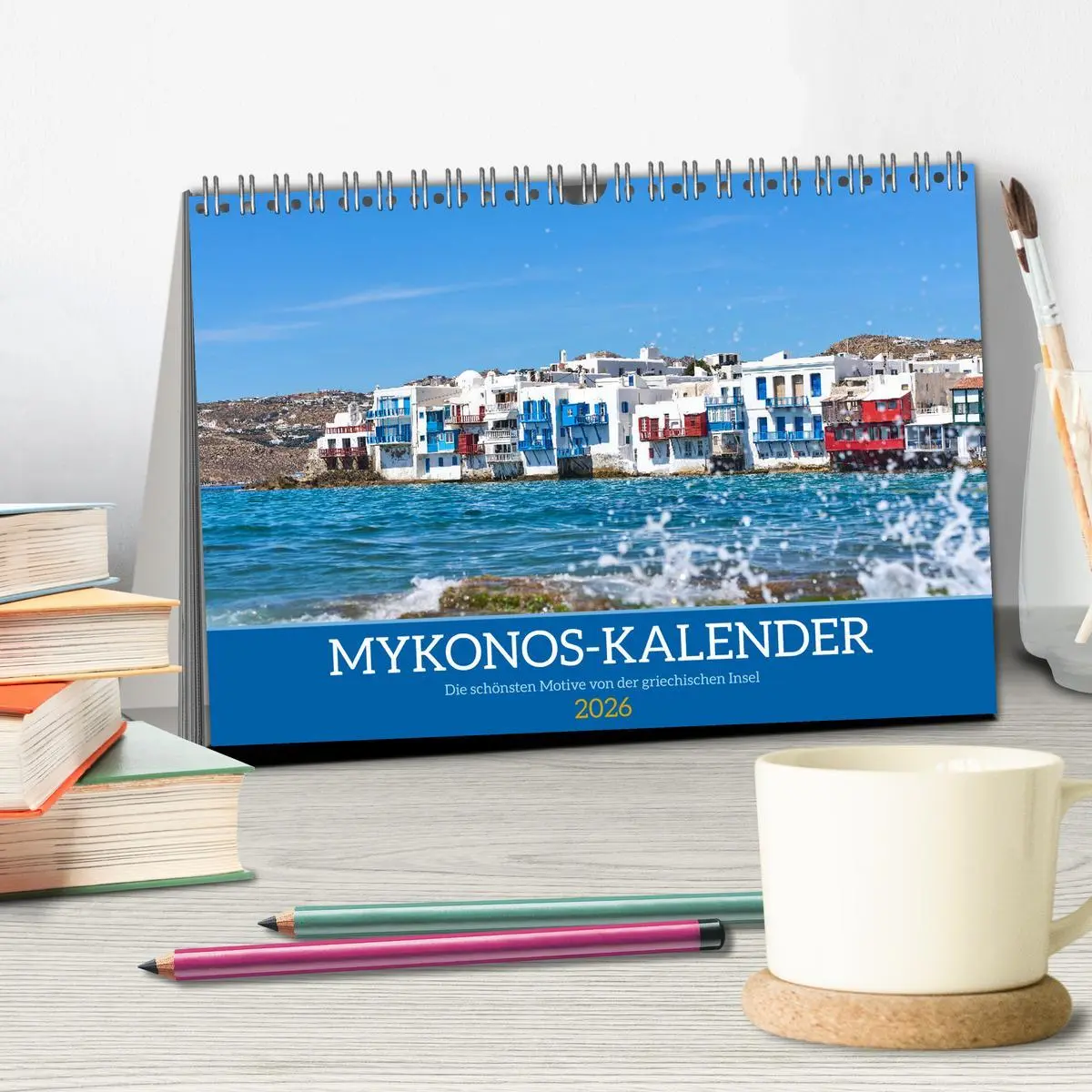 Bild: 9783457358726 | Griechenland - Mykonos Kalender (Tischkalender 2026 DIN A5 quer),...