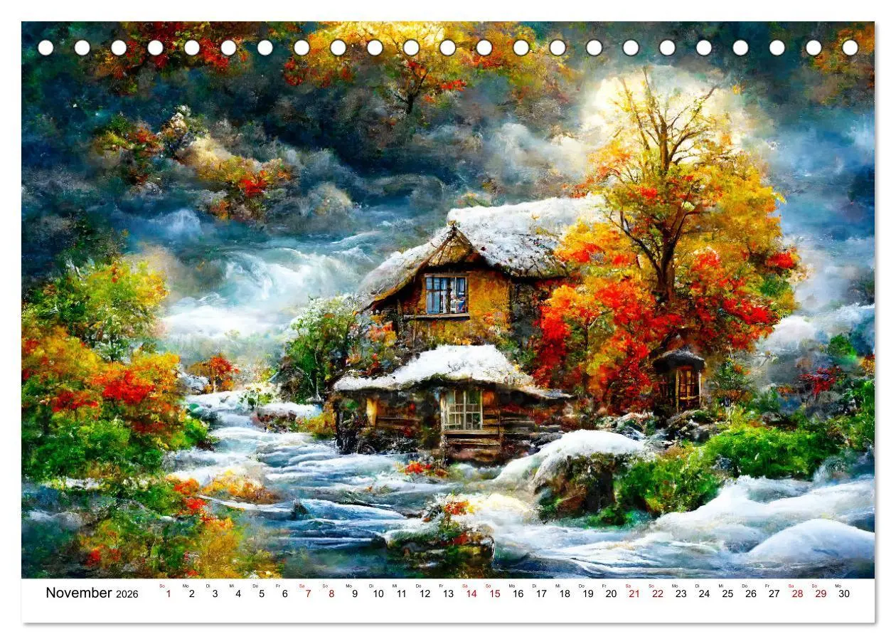 Bild: 9783457418826 | Fantasie Cottages - Ein Jahr durch die Märchenwelt (Tischkalender...