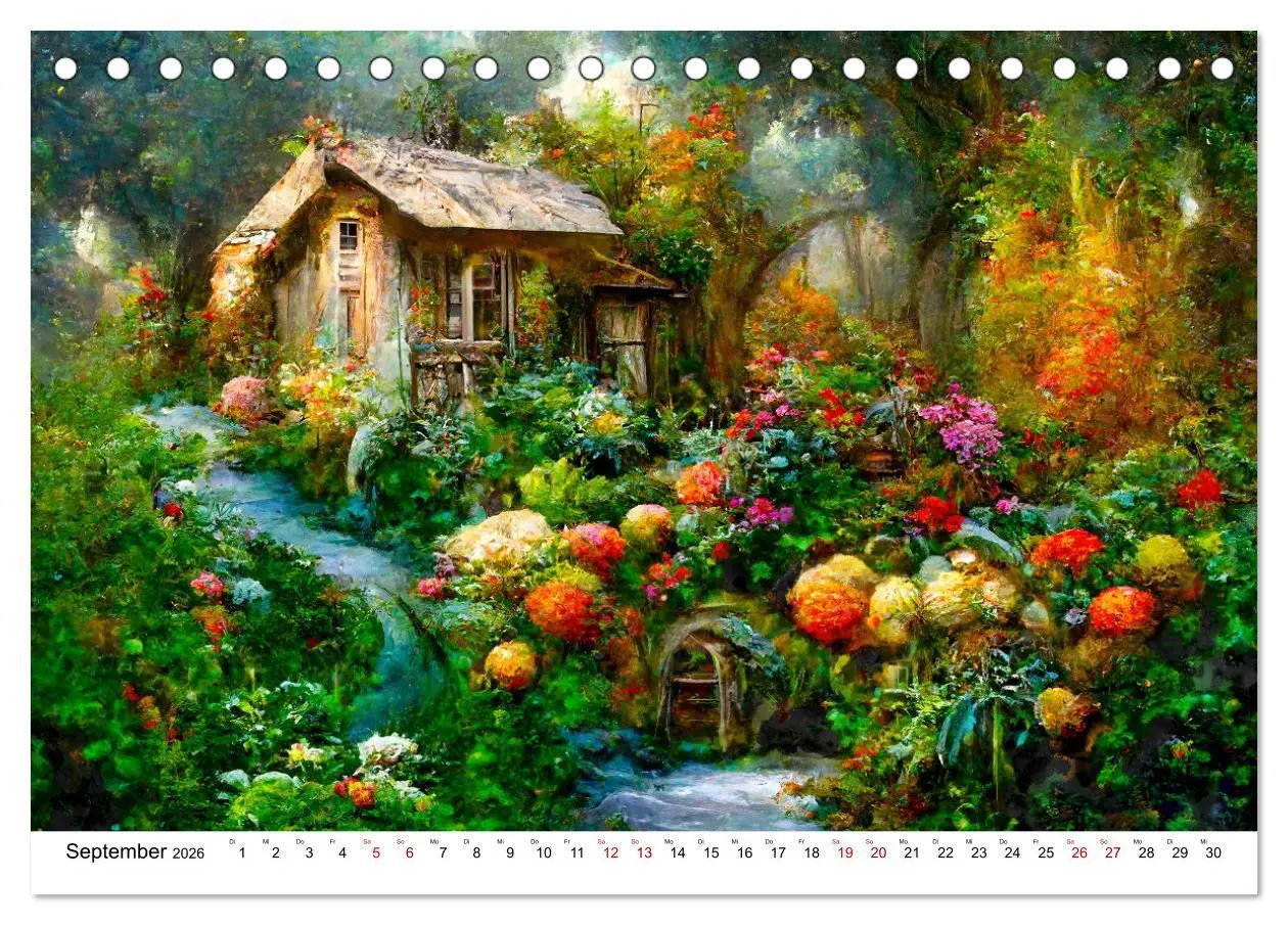 Bild: 9783457418826 | Fantasie Cottages - Ein Jahr durch die Märchenwelt (Tischkalender...