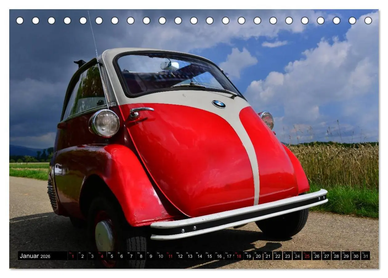 Bild: 9783516128826 | BMW Isetta - Die Knutschkugel (Tischkalender 2026 DIN A5 quer),...