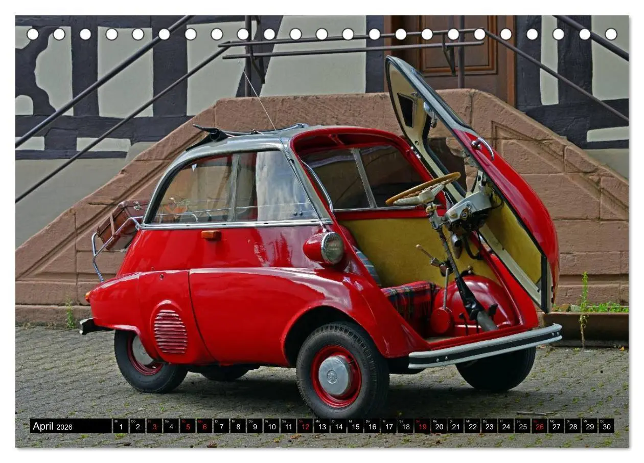 Bild: 9783516128826 | BMW Isetta - Die Knutschkugel (Tischkalender 2026 DIN A5 quer),...