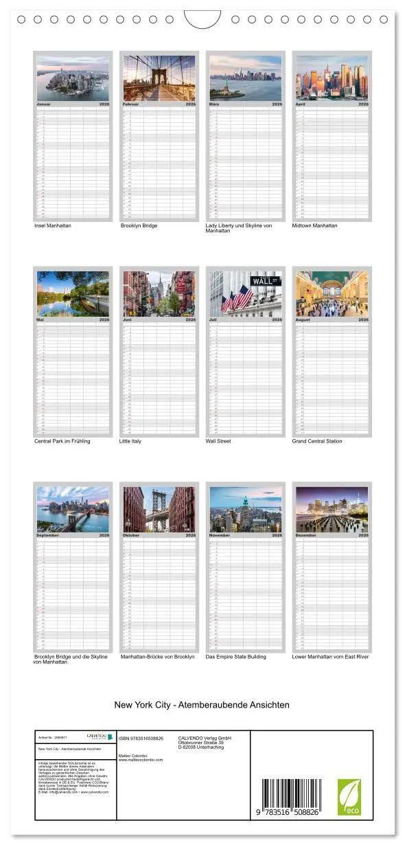 Bild: 9783516508826 | Familienplaner 2026 - New York City - Atemberaubende Ansichten mit...