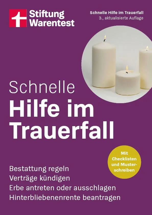 Cover: 9783747108826 | Schnelle Hilfe im Trauerfall | Stiftung Warentest | Taschenbuch | 2025
