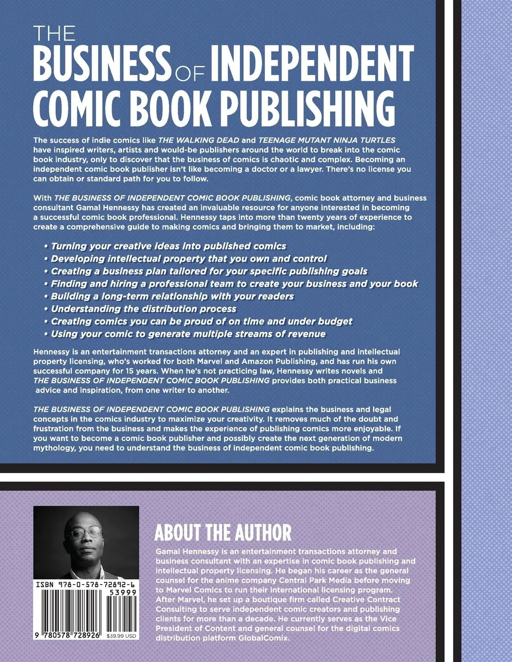 Rückseite: 9780578728926 | The Business of Independent Comic Book Publishing | Gamal Hennessy