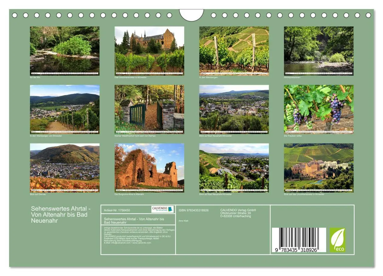 Bild: 9783435318926 | Sehenswertes Ahrtal - Von Altenahr bis Bad Neuenahr (Wandkalender...